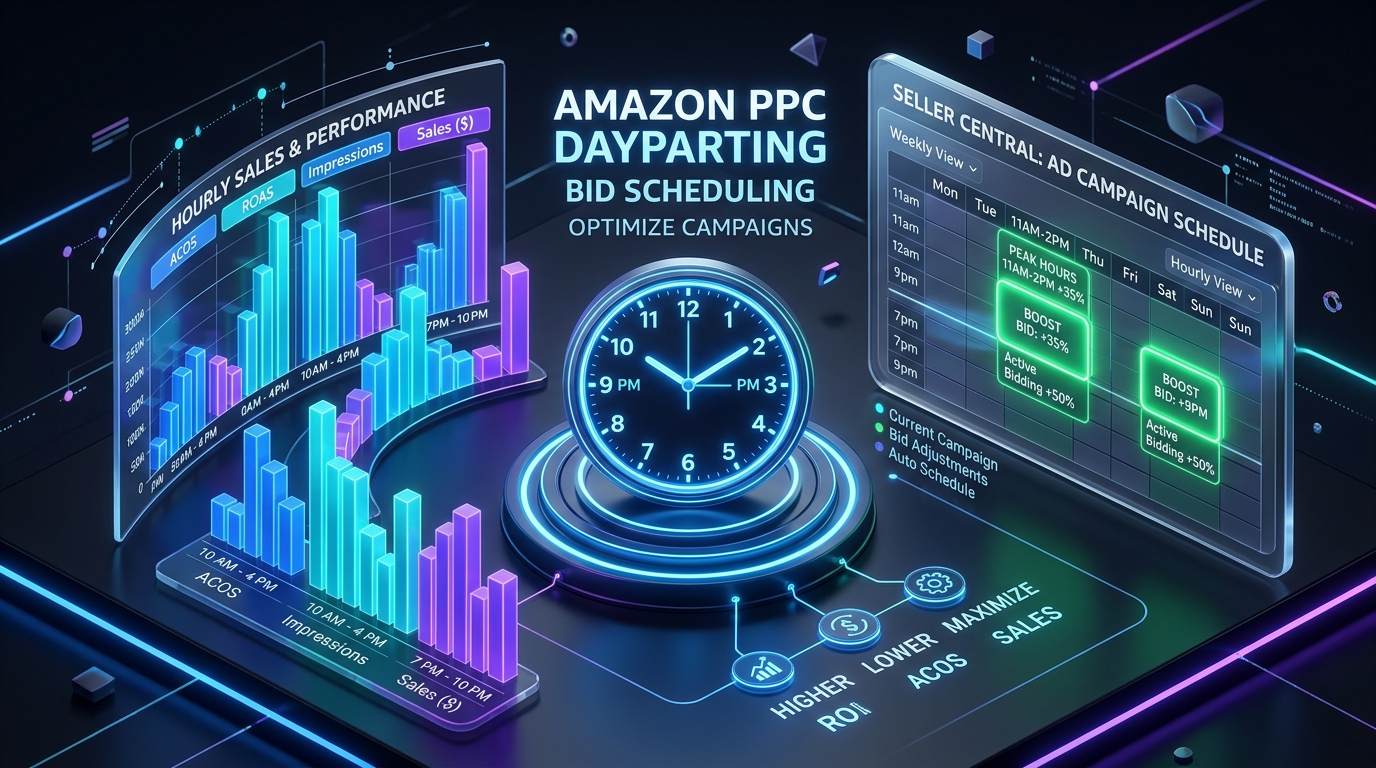 Amazon PPC Dayparting Guide: How to Schedule Bids by Hour